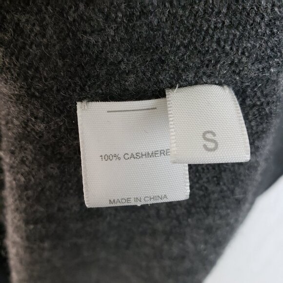 KOKUN 100% Cashmere Sweater Dress Tunic Knit Gray size S Relaxed Fit Lagenlook - Picture 7 of 11